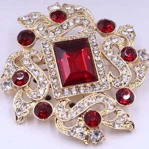 Charter Club Gold Tone Siam Box Pin New In Box